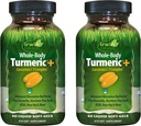 Irwin Naturals Corpo inteiro Turmeric + Curcumin C3 Complex - 60 Géis Líquidos, pacote de 2 - Suporta Bem-Estar Corpo inteiro - 60 Total Servings