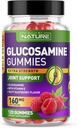 Gummies de glucosamina com vitamina E - Advanced Joint Support Gummy Supplement, Antioxidante de alta potência, Conforto para trás, Joelhos, Mãos - 120 Gummies