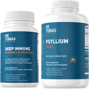 Dr. Tobias Probióticos Imune Profundo & Prebióticos e Psyllium Diário, Suporta Saúde Digestiva, Função Imune Gut, Suplemento de Fibra Diário em Apoio à Saúde Colon com 4.4. Bilhões de UFC