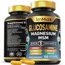 Suplemento de Glucosamina HSH para Homens e Mulheres - Fórmula 11in1 - Combine com Magnésio, Açafrão, Boswellia, Quercetin, Burdock Root, e Mais - 150 Cápsulas