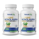 Laboratório de cura natural L-Lysina + Monolaurina 600mg 1:1 Razão, 2 Embalagem, 200 Cápsulas