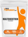 BulkSuplements.com Maltodextrina em pó - Maltodextrina Suplemento para aumento de energia, Grau Alimentar - sem sabor e sem glúten, 30g por serviço, 500g (1,1 lbs) (Pacote de 1)