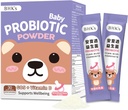 BHK bebê Probiótico em pó,+ Vitamina D,Reduces Colic,Gás & Cuspes,Poops saudáveis,Reduces Chorar & Fussing & Promove o conforto digestivo, recém-nascidos, bebês e bebês, 30 varas