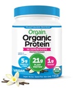 Orgain Orgânica Vegan Protein + 50 Superalimentos Pó, Vanilla Bean - 21g Proteína Baseada em Planta, 8g Fibra Prebiótica, Sem Ingredientes Lactose, Glúten Livre, Sem Açúcar Adicionado, 1,12 lb (Packaging May Vary)