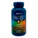 GNC Triple Strength Fish Oil Plus CoQ10 Omega 3 Suplemento, 1000mg EPA e DHA, 100mg CoQ10, saúde cardíaca e circulatória, além de pele, articulação, cérebro e olho, revestido para controlar arrotos de peixe, 30 Servings