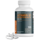 Bronson Vitamina B1 Força extra 500 MG de alta potência Não-GMO, 120 Cápsulas