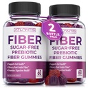 Nutrição Atlântida Gummies de Fibra Livre de Açúcar para Adultos - 5G Suplemento de Fibra Formulado com 5.4G Mistura Digestiva Prebiótica - Suporta Gut Saúde & Promove Digestão Saudável - 2-Pack 120 Gummies