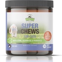 Strawfield Pets Super Chews para gatos - Lysine, Probióticos, Ómega 3 Óleo de Peixe (óleo de salmão), Catnip - Suporta Imune, Gut, Pele & Saúde Comum - 120 Hickory Bacon Salmão & Flavored Flavored Softchews