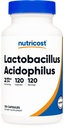 Nutricost Lactobacillus Acidophilus 2 bilhões de UFC por serviço (120 cápsulas)