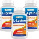 Best Naturals L-Lysine 1000mg 180 Comprimidos (180 Contagem de 1)) (3 Garrafas)