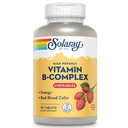 SOLARAY Vitamina B-Complex Chewables, Morango, Energia Saudável, Célula de Sangue Vermelha, Stress & Apoio ao Metabolismo, 50 Comprimidos