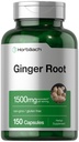 Horbäach Ginger Root Capsules 1500 mg • 150 comprimidos • Não- OGM, Gluten Free