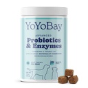 Probióticos para cães, probióticos do cão e enzimas digestivas, pré & probiótico mais de 1 bilhão UFCs, para a saúde gut e digestiva, equilíbrio de levedura, suporte imunológico, 90 mastigação suave