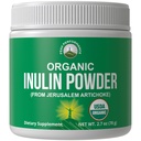 Inulina Orgânica Pó Fibra Prebiótica Natural para Gut Saúde. USDA Organic Raw Plant Based Vegan Prebióticos FOS Suplemento de Jerusalém Alcachofra. HSA + FSA lista apenas de vitaminas elegíveis aprovado