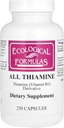 Fórmulas Ecológicas Allithiamine Vitamina B1 Cápsula, 50 mg, 250 Contagem