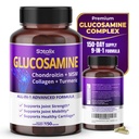 Sotalix Glucosamina 650mg – All-in-1 Apoio Conjunto com Condroitina, MSM, Colágeno, Açafrão, Vitamina D3 & Ácido Hialurônico – 150 Cápsulas – Sem Shellfish – Made in USA