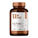 Utzy Naturals GlyNAC+ Suplemento 1.000mg de Glicina e NAC (N-Acetilcisteína)     , com Cofator Vitamina B2 para Produção de Glutationa , 90 Cápsulas