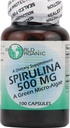 Espirulina Orgânica Mundial - 500 mg - 100 Cápsulas