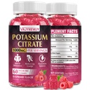 Gomas de citrato de potássio, Suplemento de potássio de alta (1000mg), Suporta Cães Pernas & Saúde Músculo, Adequado para Adultos & Crianças, Vegan, Não-GMO, 60-Count