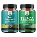 Pacote de Fígado Cleanse Detox & Repair Fórmula e suplemento avançado de suporte de fígado TUDCA - com cardo de leite Dente-de-leão raiz alcaçuz e extrato de alcachofra - força extra TUDCA 500mg sales Bile