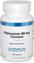 Douglas Laboratories Potássio 99 mg Quelated O que suporta impulsos nervosos, função muscular esquelética, e pressão sanguínea já normal * 100 cápsulas