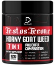 7 in-1 Ultra Test Support com Tribulus Terrestris Horny Goat Weed L-Arginina Maca Root Tongkat Ali Beet Root - Energia Exercício Força muscular Suporte 120 Cápsulas