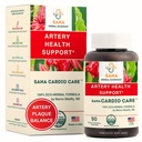 Fórmula de remoção de placas de arteria     , 4-Elemento All-Natural Supplement para apoiar a pressão arterial, colesterol saudável, e ritmo cardíaco , 90 cápsulas fáceis de lavar , por Sana Herbal