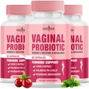 NOVA IDADE Probióticos vaginais para mulheres com prebióticos, Extrato de cranberry, e uma mistura probiótica Lactobacillus, Suporta equilíbrio de pH saudável, Odor Controle, Flora vaginal - 180 Cápsulas