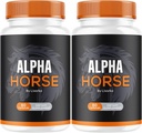 (2 Pack) Alpha Horse, Alpha Horse Pills para homens, Alpha Horse Capsules, Alpha Horse Supplement, Alpha Horse Vitamina All Natural Premium Formula, Alpha Horse Supplement Support, 120 Cápsulas para 2 meses
