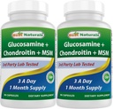 Best Naturals, Glucosamina Condroitin HSH Supplements, 2600 mg por serviço, 90 Cápsulas (90 Count of 2))