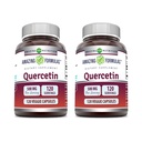 Fórmulas surpreendentes Quercetin 500mg Veggie Cápsulas Suplemento □ Não-GMO □ Gluten Free □ Suporta Saúde Geral e Bem-Estar (120 Conde □ 2 Pack)