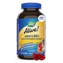 Maneira da natureza homens vivos 50+ Gummy diária multivitamínicos, Suporta cérebro saudável, olhos, coração *, B-vitaminas, sem glúten, fruta saboreada, 150 chicletes (Packaging May Vary)