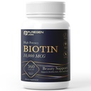 Puregen Labs Biotin 10.000 MCG Suporta Cabelo Saudável, Pele e Unhas - Suporte de Beleza de Alta Potência - Não-GMO, Glúten Livre
