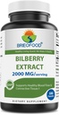 Brieofood Bilberry Extract 2000 mg por serviço 180 Cápsulas