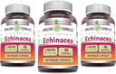 Fórmulas surpreendentes Echinacea 1300 Mg Veggie Capsules Supplement (Suplementar) Não-GMO (Gluten Free ) Made in USA (3 Pack ( Contagem de 180)
