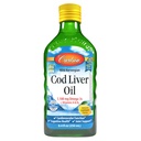 Carlson - Óleo de fígado de bacalhau, 1100 mg Omega-3s, Suplemento de óleo de peixe líquido, Wild-Caught Norueguês Ártico, Líquido Nórdico Sustentável Fonte, Limão, 250 ml