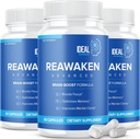 Reawaken Brain Boost Supplement for Memory Advanced Formula (3 Pack - 180 Cápsulas)