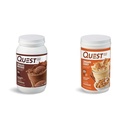Quest Nutrition Chocolate Milkshake Protein Powder, 22g Protein, 1g Açúcar, Baixo Carbo, Glúten Livre, 3 Libras, 43 Servings & Cinnamon Crunch Protein Powder, 20g Protein, 2g Net Carb, 1g Açúcar
