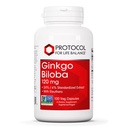 PROTOCOLO PARA A VIDA BALANCE Ginkgo Biloba - 120 mg Ginkgo Biloba Extract - com Eleuthero - para o suporte à circulação do cérebro & sangue - Dairy Free & Non-GMO - 100 Veg Cápsulas