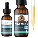 Vitamina E para cães - Vitaminas para cães E - Vitamina E Dropper para cães, melhorar a saúde da pele e casaco, tratamento para a doença do fígado, fortalecer o sistema imunológico - Fórmula natural para todas as idades, e raças - 30 ML