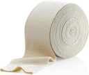 Elástico Tubular Suporte Bandagem Tamanho F, Caixa 10M - Cor natural (4" x 33 pés) para Bandagem de suporte de joelho grande -Médio para coxa grande, Cotton Spandex