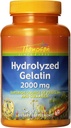 Thompson Hydrolyzed Gelatin 2000mg □ Proteína e Colágeno de origem bovina para células e pregos saudáveis Suporte