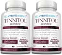 Aprovado Tinnitol Ciência - Tinnitus Supplement - Fase Ringing in The Ears - Boost Inner Ear Health - 2 Garrafas - 6 Mês de Fornecimento - Feito nos EUA