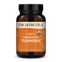 Dr. Mercola Organic Fermented Turmeric - 370 mg Fermented Turmeric - Alta biodisponibilidade Curcuminóides - USDA Organic, Non-GMO, Gluten-Free & Soy-Free - 60 Cápsulas (30 Servings)
