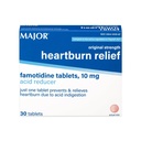 Alívio original da azia da força principal - comprimidos de famotidina, 10 mg - redutor de ácido - 30 comprimidos (1-Pack)