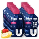 UCAN Edge Energy Gel Shots, Moranguinho Banana (12, 2 Pacotes Onça) para Correr, Treinamento, Exercícios, Fitness, Ciclismo, Crossfit, Sugar-Free, Vegan, & Keto Friendly Energia