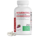 Bronson Resveratrol 500 Complex Standardized Trans-Resveratrol + Sementes de uva & Extrato de Vinho Vermelho, 250 Cápsulas