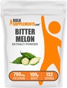 BulkSuplements.com Extrato de melão amargo em pó - Suplemento de melão amargo, Extrato de gota amarga - Suplemento de ervas, sem glúten, 750mg por serviço, 100g (3,5 oz) (Pacote de 1)