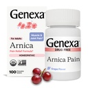 Genexa Arnica para alívio da dor . Alívio muscular e dor articular, dor e rigidez . Reduz as contusões e inchaço .