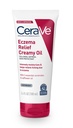 CeraVe Eczema alívio cremoso óleo do corpo, Eczema calma Creme com farinha de aveia coloidal & óleo de flor de safira para pele seca e alívio da pele com comichão, esteróide livre & paraben livre, 3.4 Onça